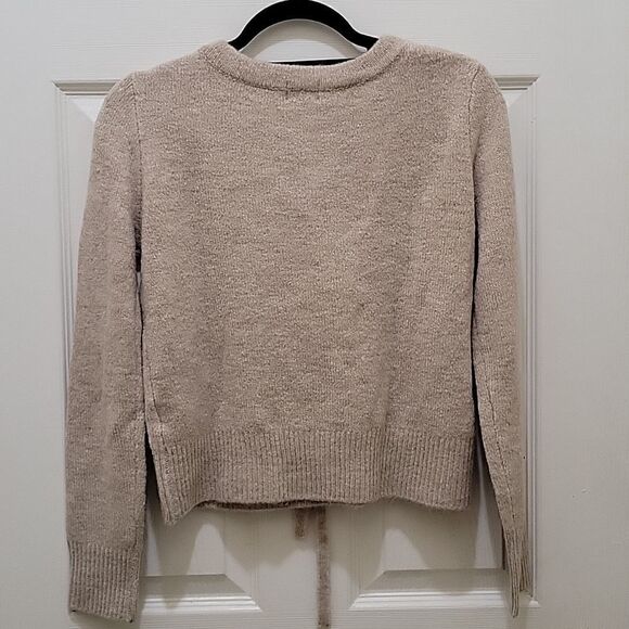 Bardot Cropped Lace up Sweater SZ 4 / XS - Picture 5 of 8